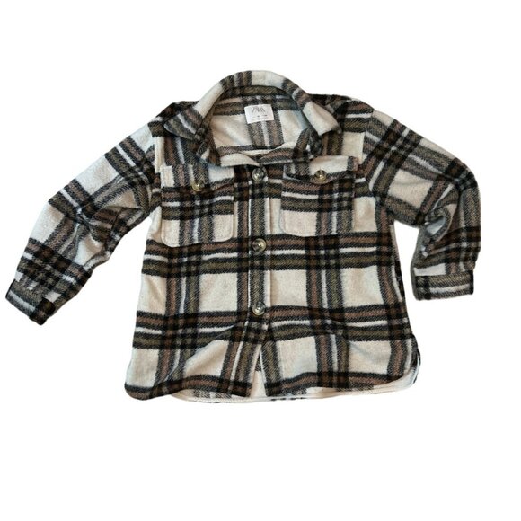 Zara Women’s Flannel Plaid Cropped Jacket Size 10 US XSmall - Picture 5 of 10